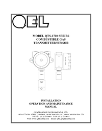Thumbnail of document Manual - QTS-1710 Series Combustible Gas Transmitter/Sensors
